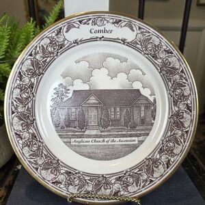 2004 Comber Ontario Collector Plate | Anglican Church 18K Gold | Decobex 8"